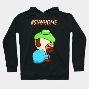 Coronavirus Stay Home - The sad and ill Pug Hoodie